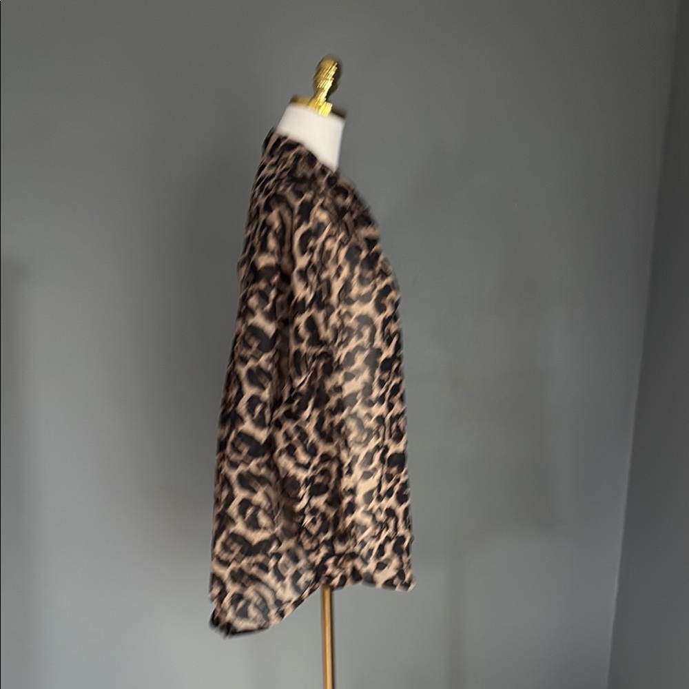French Connection sheer leopard print blouse - Picture 2 of 5
